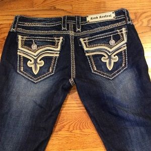 ROCK REVIVAL KAI STRETCH BOOT CUT JEANS 30x29